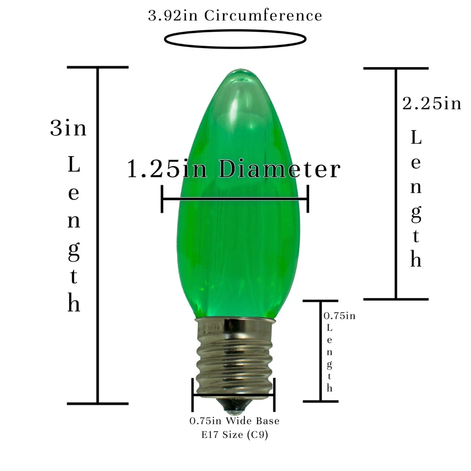 LED Multi-Color Transparent Light Bulbs, C9 Steady Xmas Lights, 1 Box Of 25 - Image 4 of 4