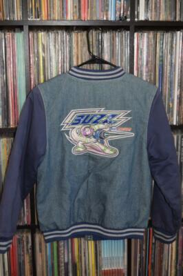 Vintage Rare Buzz Lightyear Star Command Denim Jacket Disney Toy Story