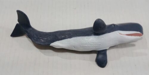 1996 Grey SPERM WHALE Animal Figurine Safari Ltd. toy  8” - Afbeelding 1 van 6