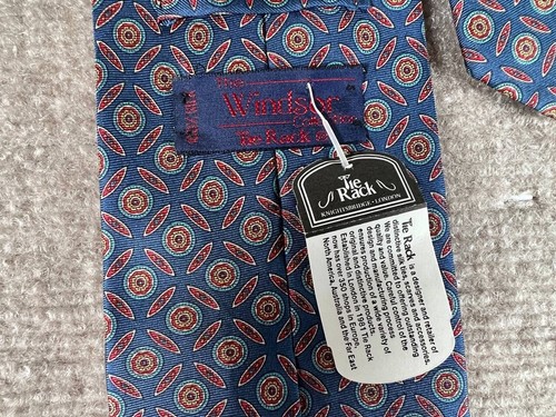 Corbata - Corbata The Windsor Collection Azul Rojo 100% Seda - Imagen 3 de 6