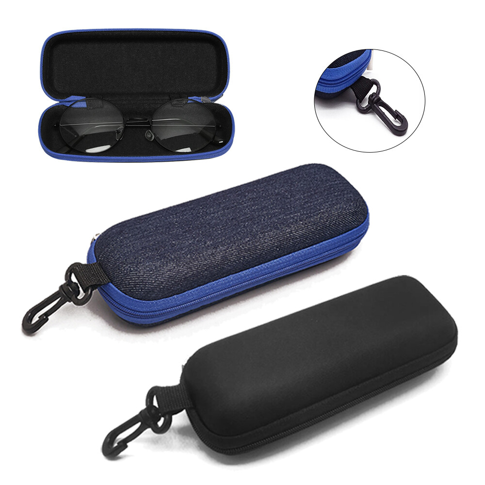 Portable Zipper Eye Glasses Sunglasses Hard Case Box Protector Large Hold  Gift