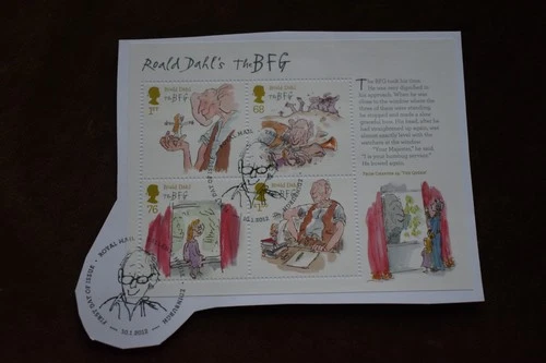 GB 2012 Roald Dahl's The BFG m/s,  Stamps On Piece, Used, ex FDC