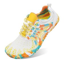 Unisex Mens Womens Athletic Hiking Water Shoes 6.5 Women/5 Men Beige/Yellow