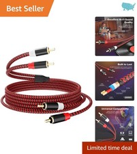 2RCA to 2RCA 3Ft Audio Cable - High Quality for Subwoofers and Amplifiers