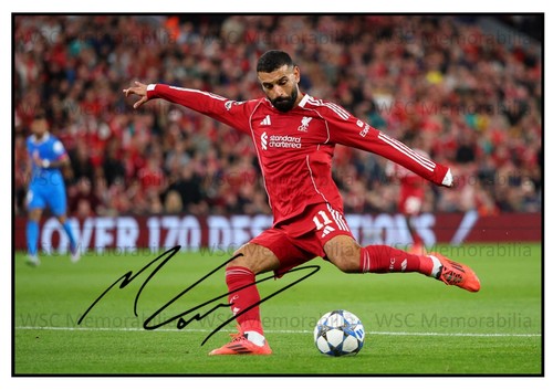 Mohamed Salah Signed Photo Prints Liverpool Chelsea Egypt Roma Trabzonspor A4