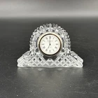 Vintage Waterford Ireland Small Crystal Mantle Desk Clock Needs Battery Damage
