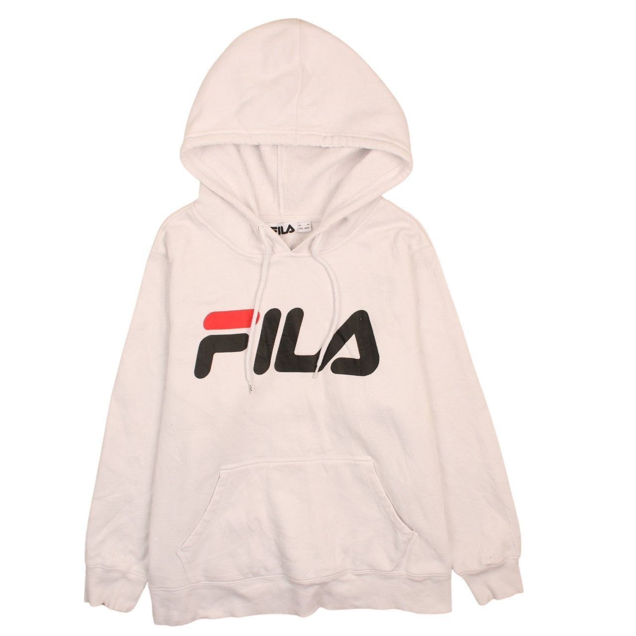 FELPA CON CAPPUCCIO VINTAGE FILA BIANCA DONNA 2XL