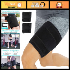 Thigh Hamstring Compression Sleeves 2 Pack - Pain Relief for Sciatica, Hip F