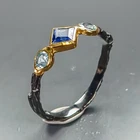 Handmade ring Natural Iolite Ring 925 Sterling Silver Size 6 /R475117