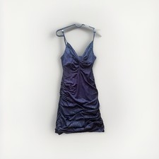 Lucy In The Sky Dress Small, Navy Blue, Glitter, Twist Front, Stretchy