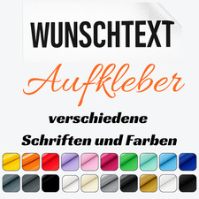 Wunschtext Aufkleber 100cm � Schriftzug Schaufenster Sticker Auto Name Domain