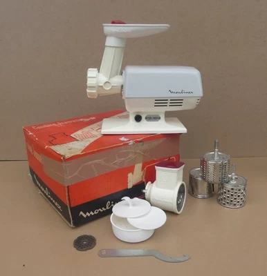 Robot MOULINEX Jeannette vintage hachoir viande râpe légume cuisine boite MARCHE - Photo 1/4