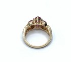 Ross Simons Sterling Silver Gold Plated 4 Pink Sapphires 2 Diamonds Ring - Sz 8 — photo 4