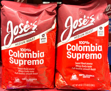 2 Packs Jose's Gourmet Coffee 100 Colombian Supremo Coffee Medium Roast  5 lbs