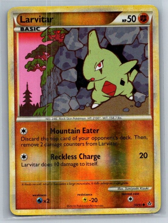 Unleashed #50/95 Larvitar (50) reverse holo