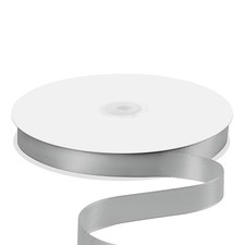 5/8 Inch x 100 Yards Satin Ribbon Silver Silk Spool Gift Wrapping Decor