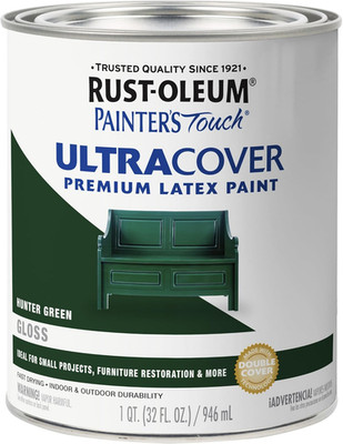 Rust-Oleum 1938502 Painter'S Touch Ultra Cover Premium Latex Brush on Paint, Qua