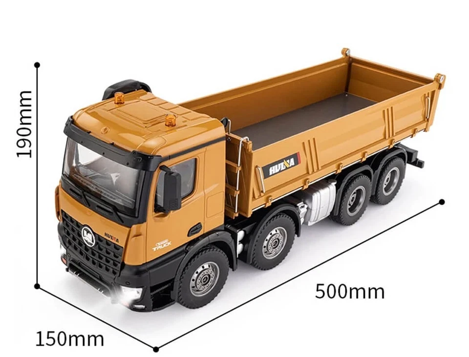 Huina RC Dumper Tipper 2.4G 10ch with Die Cast Parts Construction Vehicle 1536 - Image 3 of 4