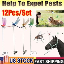 12Pack Dragonfly Clip Black Dragonfly Hat Clip Artificial Realistic 3D Dragonfly