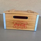 Vintage Coca-Cola Wood Crate with Bottles Alarm Clock Radio AM/FM Works