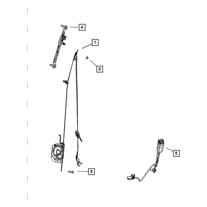 For Dodge Charger 11-20 Mopar 1HZ06DX9AI Passenger Side Front Outer Seat Belt Foto 4 de 4
