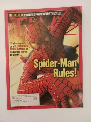 Time Magazine Spider-Man Cover May 20, 2002 ''Spider-Man Rules''