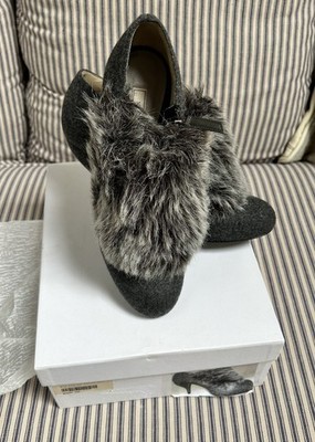 Nina Ricci Fur Shoes Booties Sz 39 $950