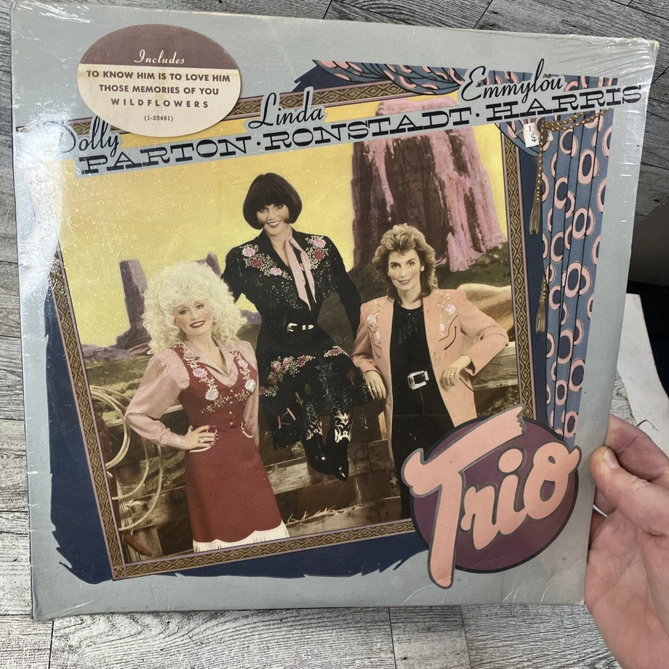 SEALED 1987 Trio Vinyl LP Dolly Parton Linda Ronstadt Emmylou Harris 25491-1 NOS - Image 3 of 4