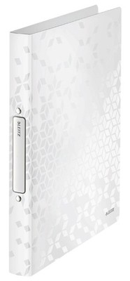 LEITZ Ringbuch WOW DIN A4 PP weiß-metallic 4 Ringe
