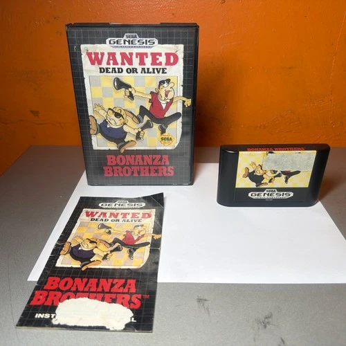 Bonanza Brothers (Sega Genesis, 1991) CIB Complete Q