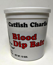 Catfish Charlie Extra-Sticky Blood Dip Bait 12 oz. Catfish Dip Bait USA MADE
