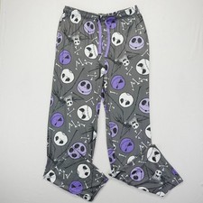 Nightmare Before Christmas Disney Pajama Bottoms L Purple/ Gray
