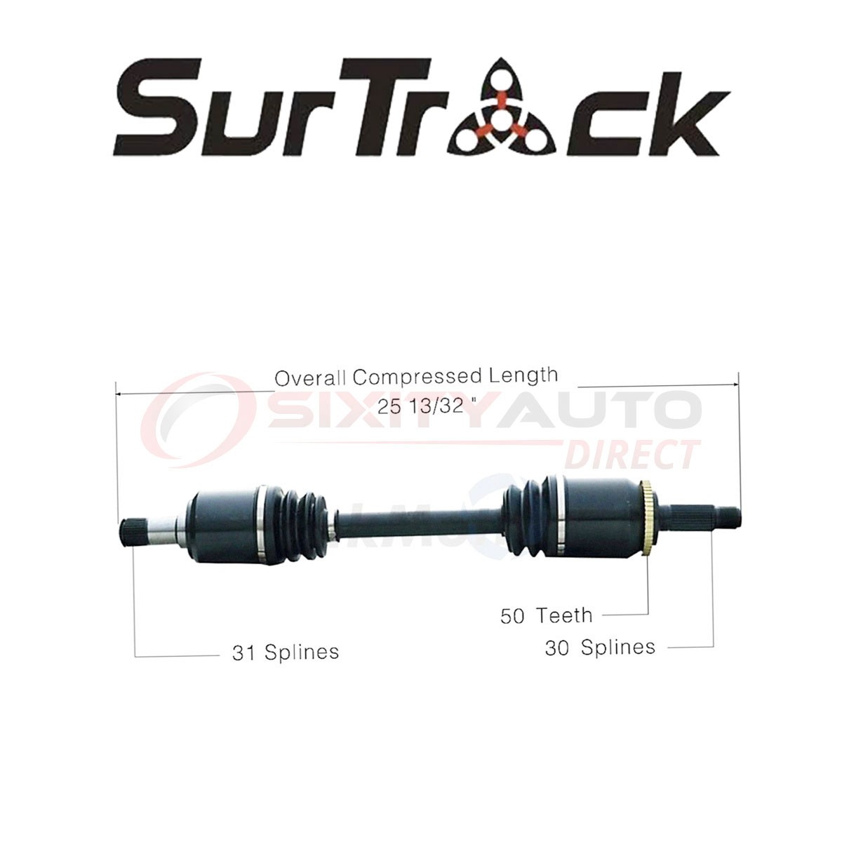 SurTrack CV Axle Shaft for 1991-2005 Acura NSX 3.0L 3.2L V6 - Constant fr
