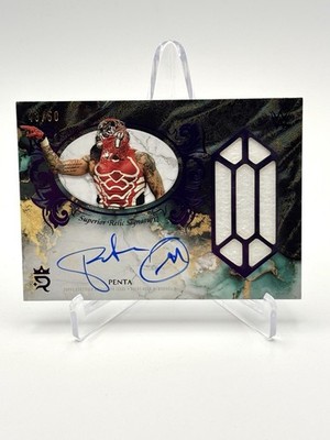 2025 Topps WWE Royalty Penta Superior Relic Signatures #SUS-PTA Purple /50 Auto
