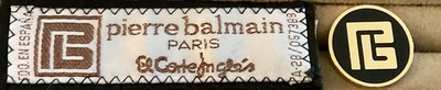 PIERRE BALMAIN PARIS Replacement Blazer Button Black & Gold 7/8  Vintage RARE