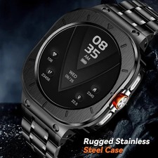 Stainless Steel Case Strap for Samsung Galaxy Watch 7 Ultra 47mm Business