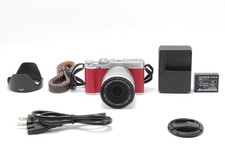  NEAR MINT FUJIFILM X-A1 16.3 MP Digital Camera Red Body w/ XC 16-50mm Lens