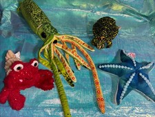 Ocean and Sea Animals Plushy Play Set of 4 Toys