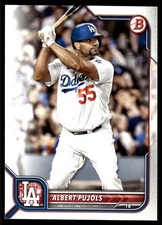 Albert Pujols 2022 Bowman #39 Los Angeles Dodgers FREE SHIPPING AutographDen