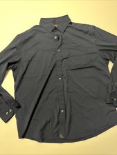 Untuckit Shirt Mens XL Blue Solid Slim Fit Gironde Performance Button Up