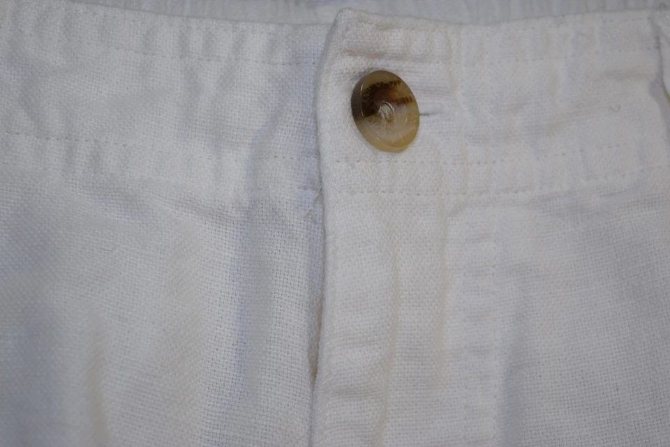 Pantalones capri Janie & Jack 2013 cintura elástica mezcla de lino blancos niñas 8 25x23 Foto 2 de 4