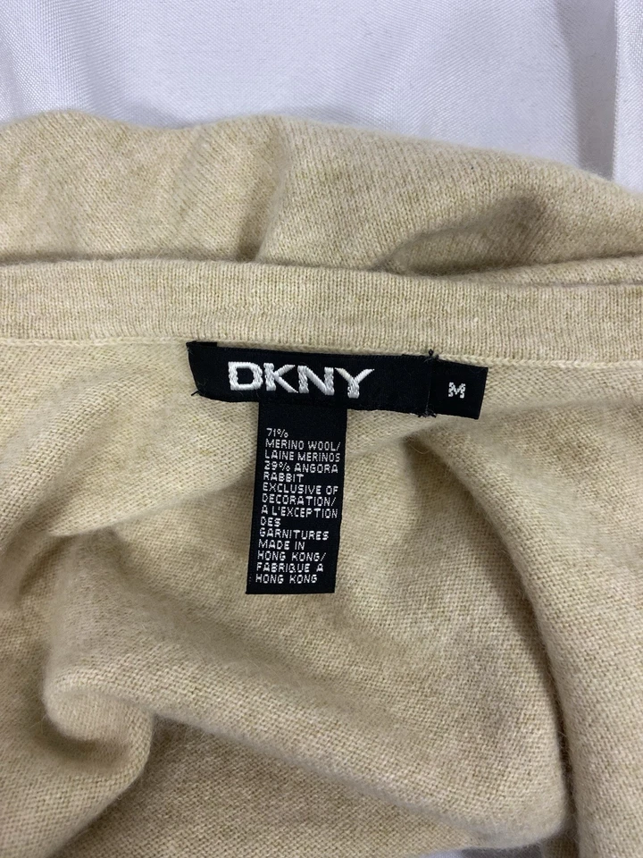 Cárdigan suéter de lana adornado beige talla M DKYN Foto 4 de 4