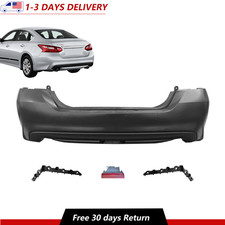 Rear Bumper Cover W Warning Lights Bumper Bracket For 2016-2018 Nissan Altima Rear Bumper Cover W Warning Lights Bumper Bracket For 2016-2018 Nissan Altima