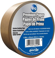 9341 Kraft Paper Flatback Premium Packing Tape, 1.88" X 60 Yd, Brown, Single Ro