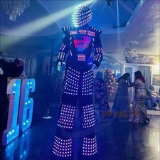 LED Robot Illuminated RGB Costume Suit Dance Show Party Glowing Lights Clothes