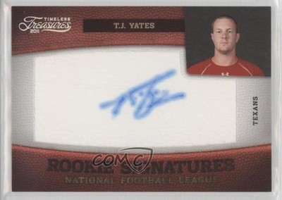 2011 Panini Timeless Treasures Signatures Silver /25 TJ Yates #213 Rookie RC 0v0