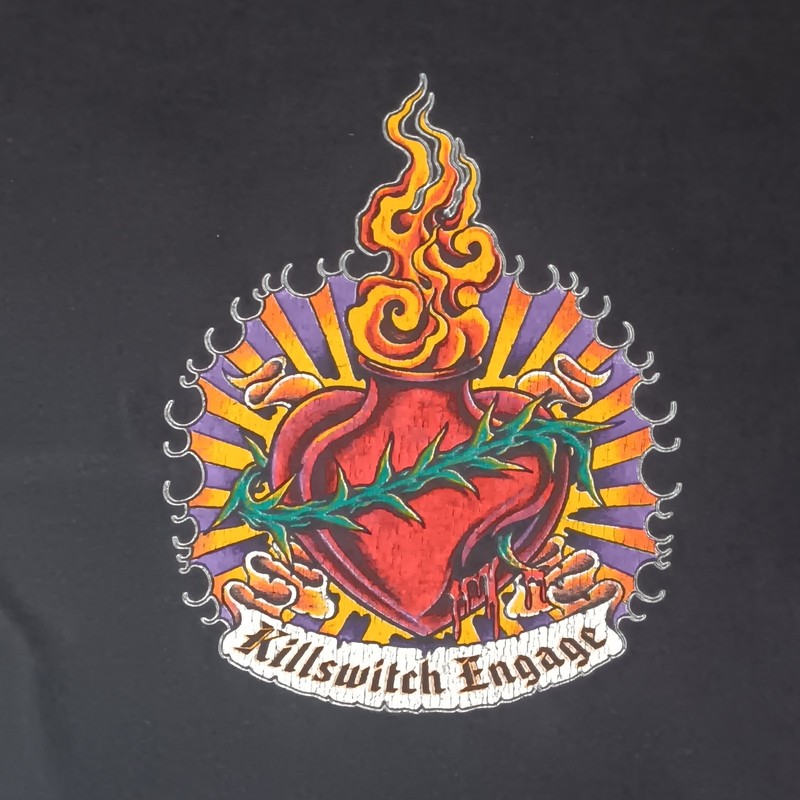 Killswitch Engage Shirt Two Sided SZ L Damaged