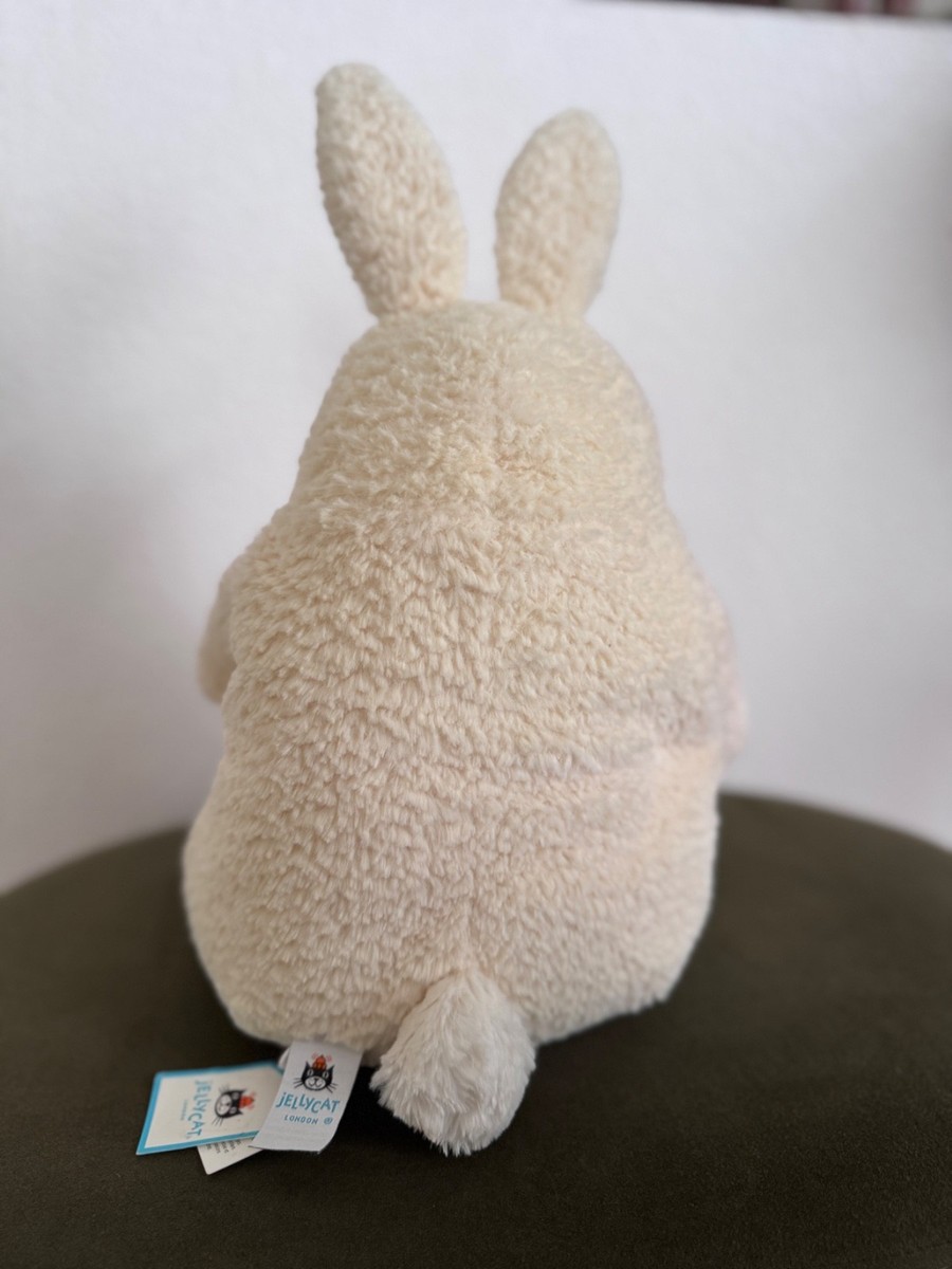 Rare Retired Jellycat Amore Bunny Cream Plush Stuffed Animal w