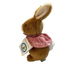 Vintage Eden Toys 1980s Beatrix Potter Cottontail Plush Bunny Pink Cape w/ Tag