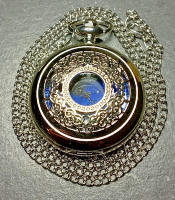 Retro Taschenuhr ''Silvermoon'' mit Kette Vintage Analog